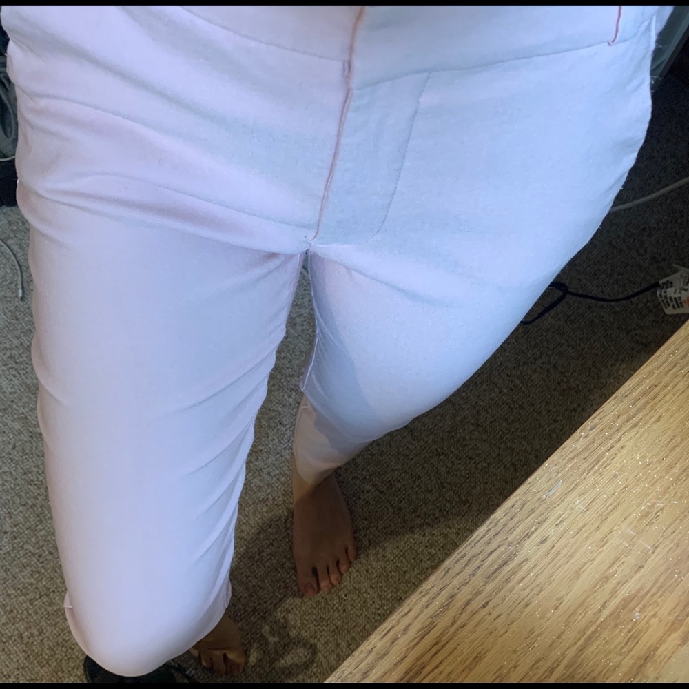 Baby pink working pants from mango